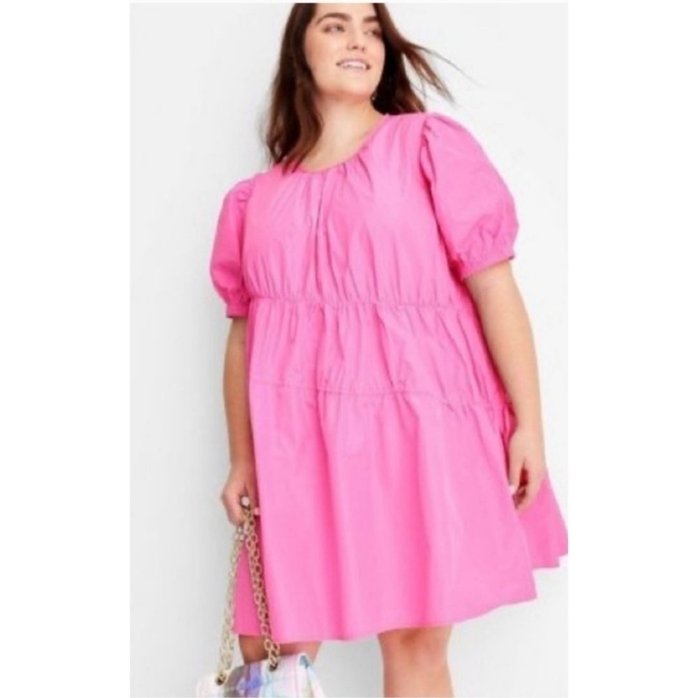 Future Collective w/ Gabriella Karefa-Johnson Puff Sleeve Pink Drawcord Mini